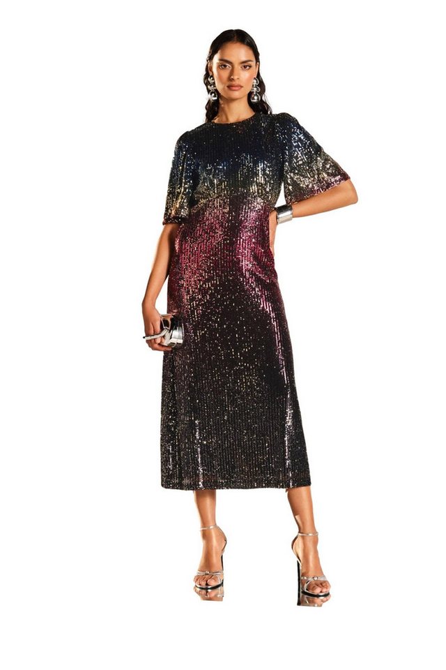 Love & Roses Midikleid Love & Roses Midikleid mit Pailletten (1-tlg) von Love & Roses