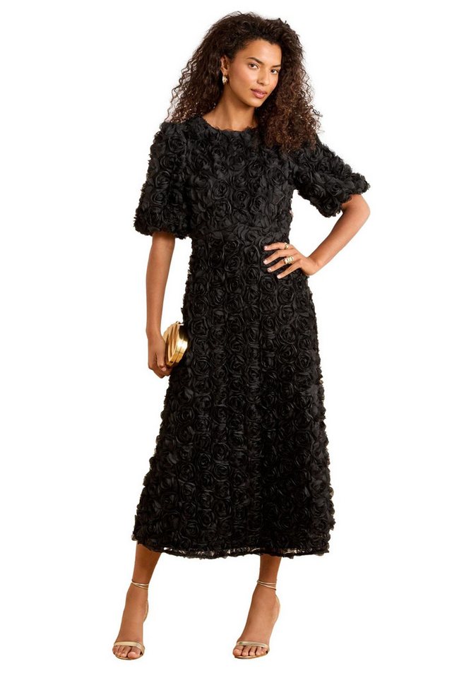 Love & Roses Midikleid Love & Roses Midikleid mit Puffärmeln (1-tlg) von Love & Roses