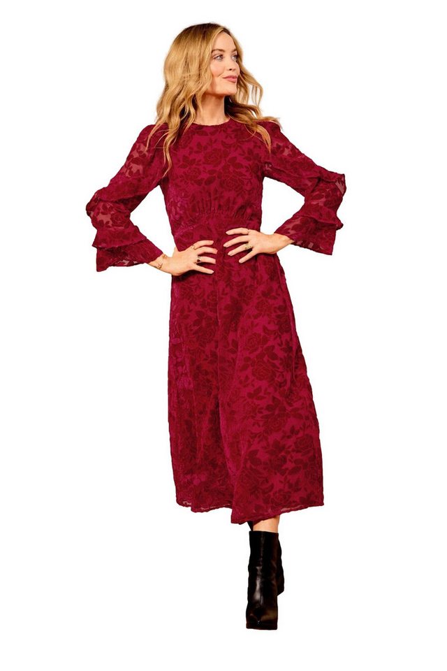 Love & Roses Midikleid Love & Roses Midikleid mit Rüschen, Petite (1-tlg) von Love & Roses