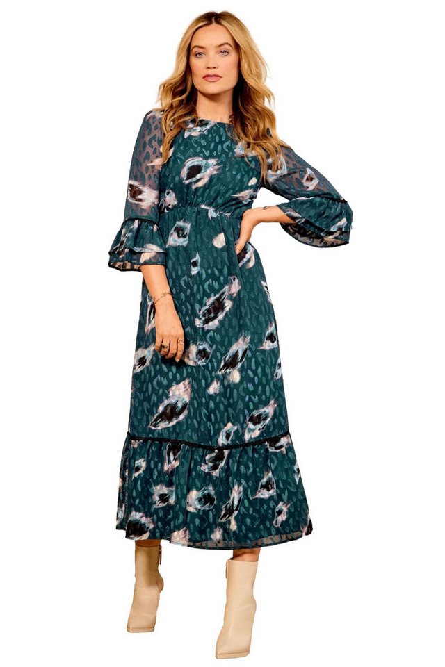 Love & Roses Midikleid Love & Roses Midikleid mit Trompetenärmeln Regular (1-tlg) von Love & Roses