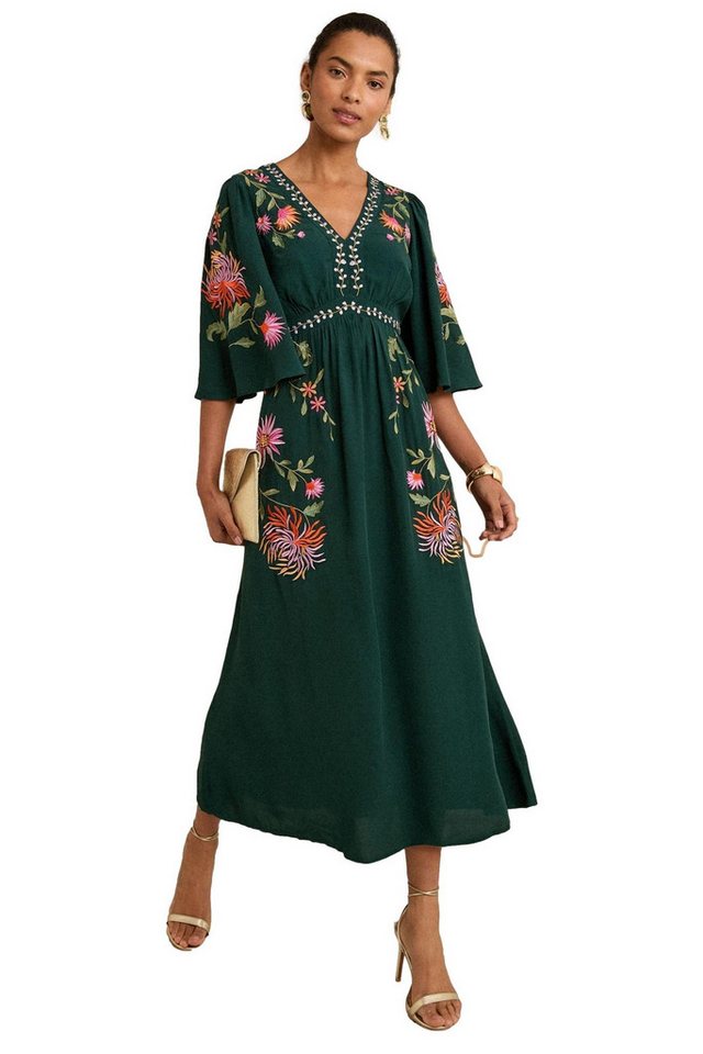 Love & Roses Midikleid Love & Roses Midikleid mit V-Ausschnitt (1-tlg) von Love & Roses