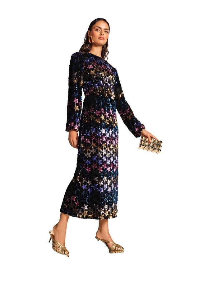 Love & Roses Midikleid Love & Roses Samt-Midikleid mit Pailletten, Petite (1-tlg) von Love & Roses