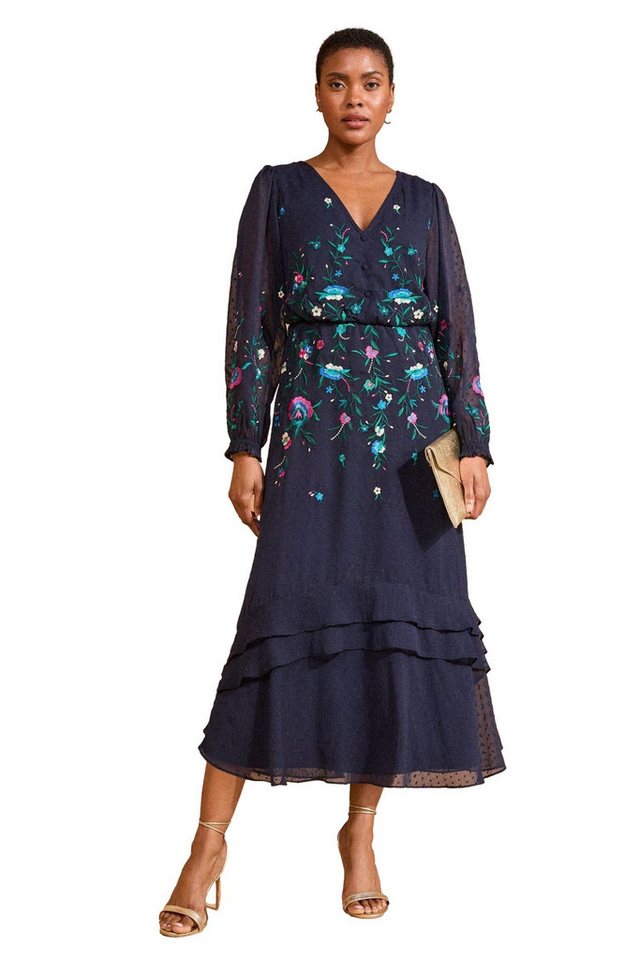 Love & Roses Midikleid Love & Roses besticktes Midikleid, Petite (1-tlg) von Love & Roses
