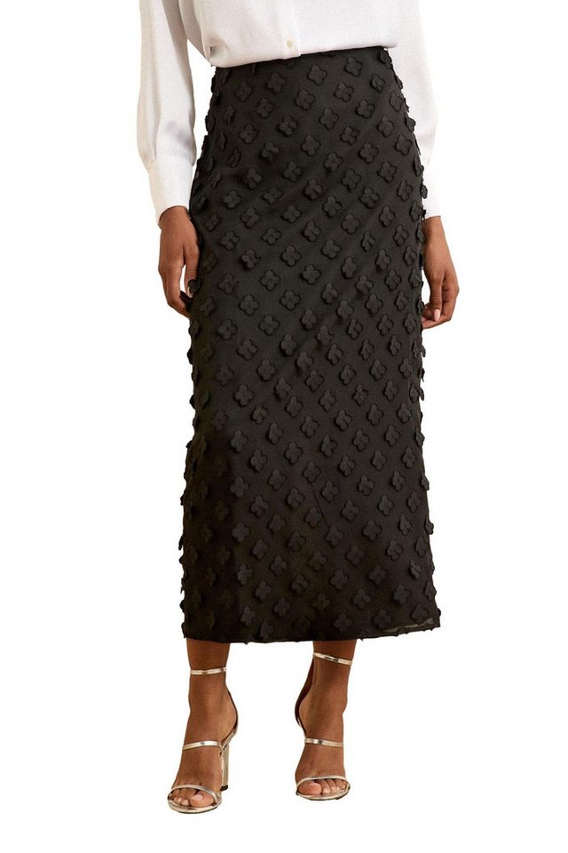 Love & Roses Midirock Love & Roses Midirock mit Schlitz, Regular (1-tlg) von Love & Roses