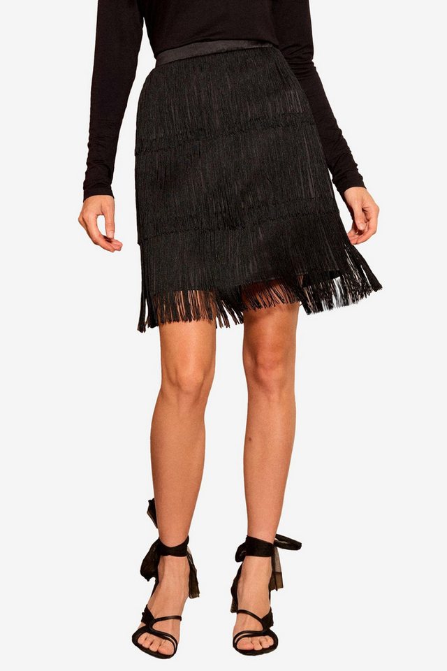 Love & Roses Minirock Love & Roses Minirock mit Fransen (1-tlg) von Love & Roses