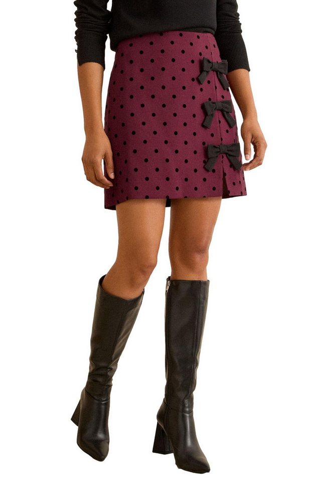 Love & Roses Minirock Love & Roses Minirock mit Schleife (1-tlg) von Love & Roses