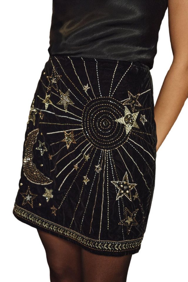 Love & Roses Minirock Love & Roses Minirock mit Stickerei, Regular (1-tlg) von Love & Roses