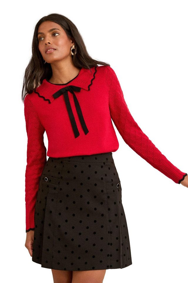 Love & Roses Minirock Love & Roses Minirock mit geflockten Punkten (1-tlg) von Love & Roses