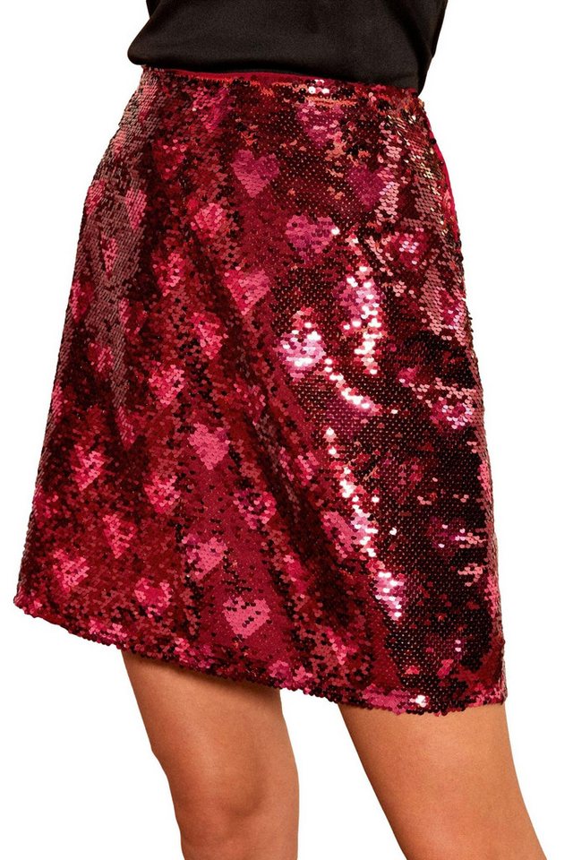 Love & Roses Paillettenrock Love & Roses Minirock mit Pailletten (1-tlg) von Love & Roses