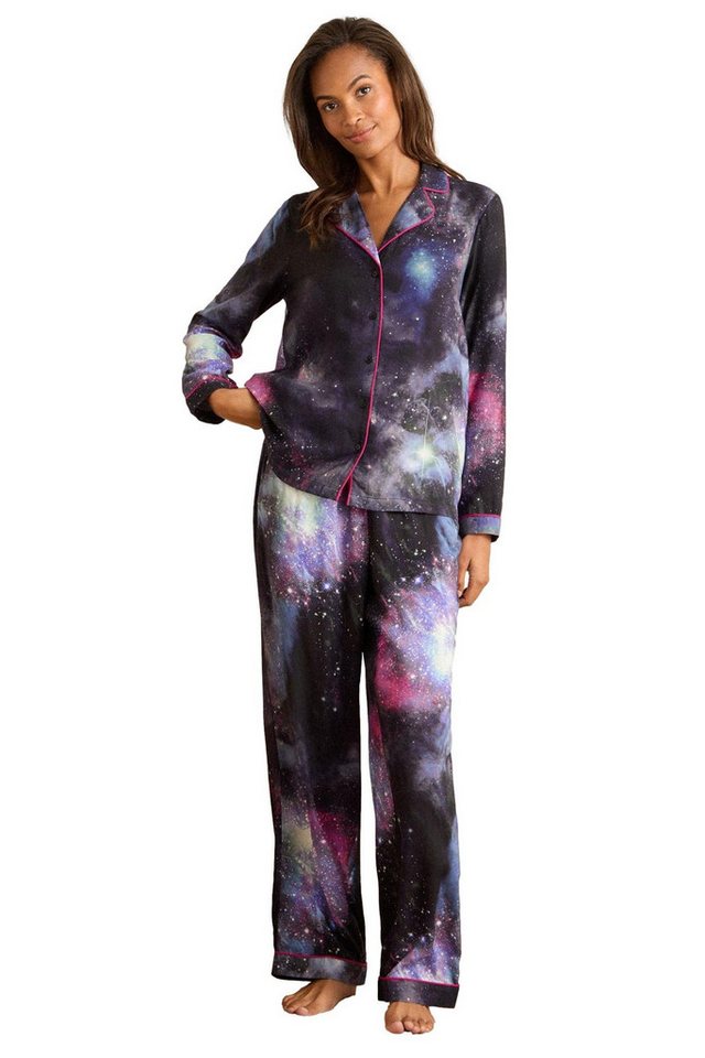 Love & Roses Pyjama Love & Roses Durchgeknöpfter Schlafanzug (2 tlg) von Love & Roses