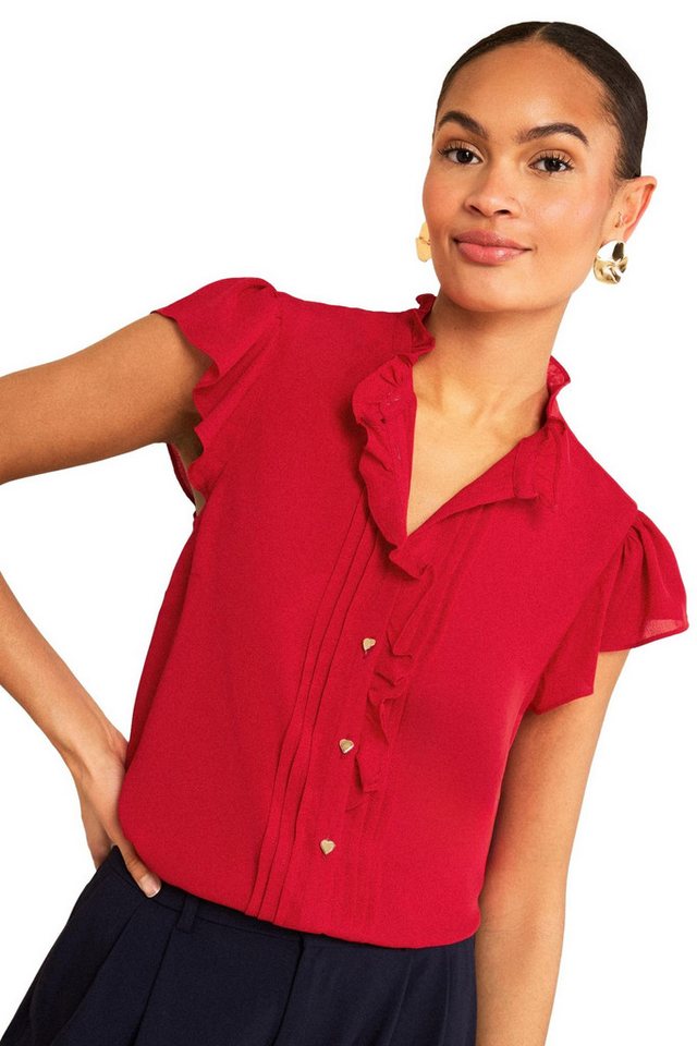 Love & Roses Rüschenbluse Love & Roses Langärmelige Rüschenbluse, Regular (1-tlg) von Love & Roses