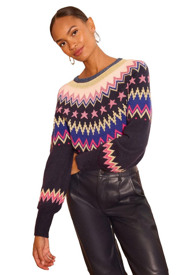 Love & Roses Rundhalspullover Love & Roses Gemusterter Pullover, Regular (1-tlg) von Love & Roses