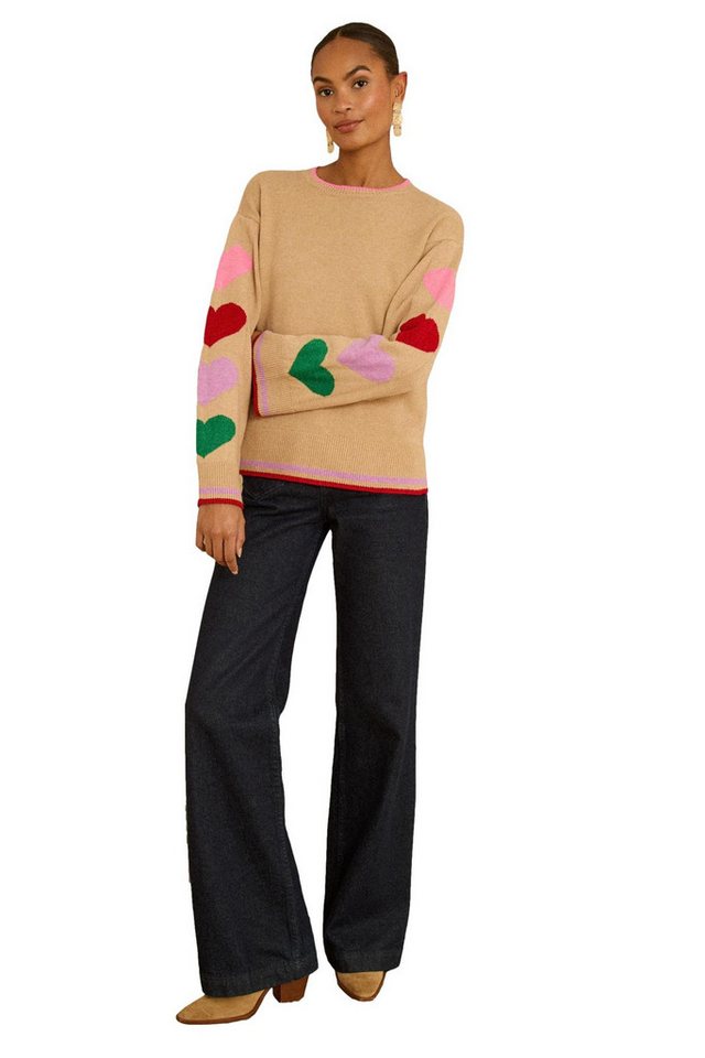 Love & Roses Rundhalspullover Love & Roses gemütlicher Pullover, Regular Fit (1-tlg) von Love & Roses