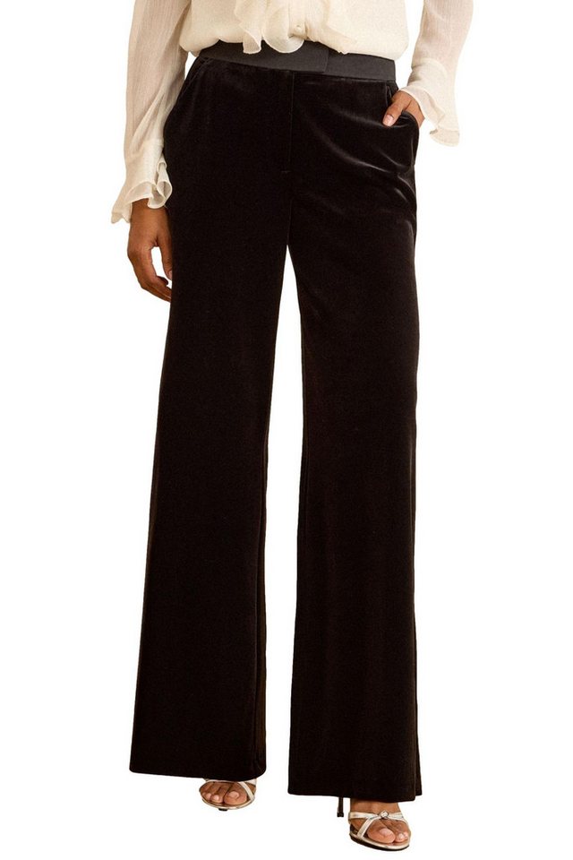 Love & Roses Samthose Love & Roses Samthose mit weitem Bein, Regular (1-tlg) von Love & Roses