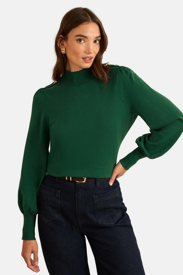 Love & Roses Stehkragenpullover Love & Roses Feinstrickpullover, Regular (1-tlg) von Love & Roses