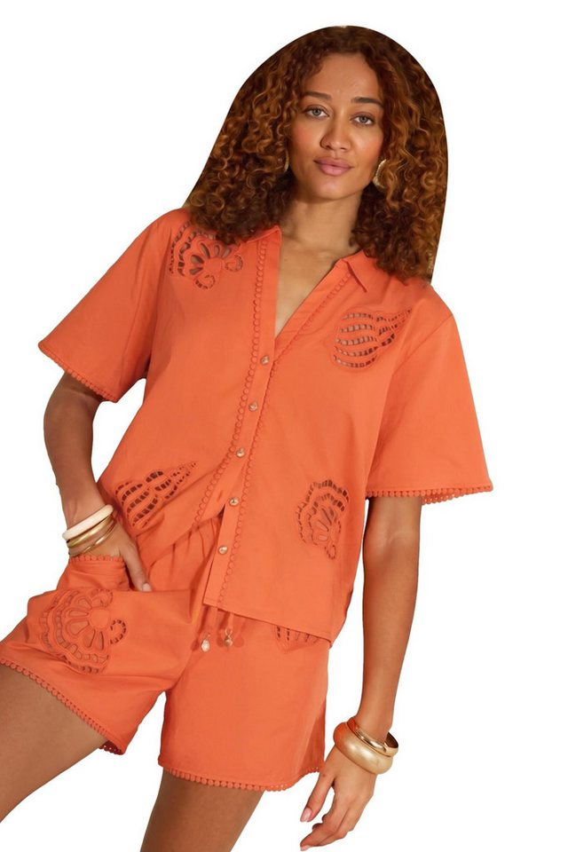 Love & Roses Strandshirt Love & Roses Strandhemd mit Cutwork (1-tlg) von Love & Roses