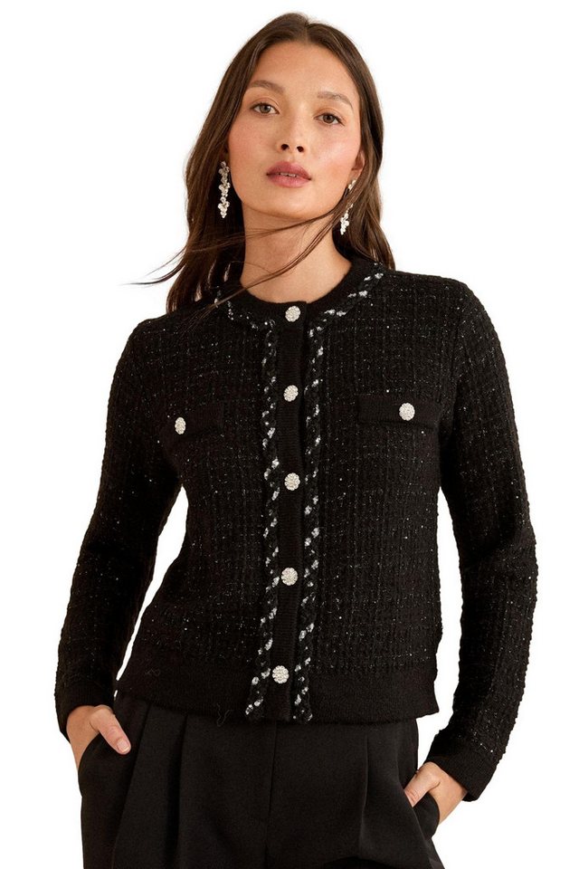 Love & Roses Strickjacke Love & Roses Strickpullover mit Glitzerfäden (1-tlg) von Love & Roses