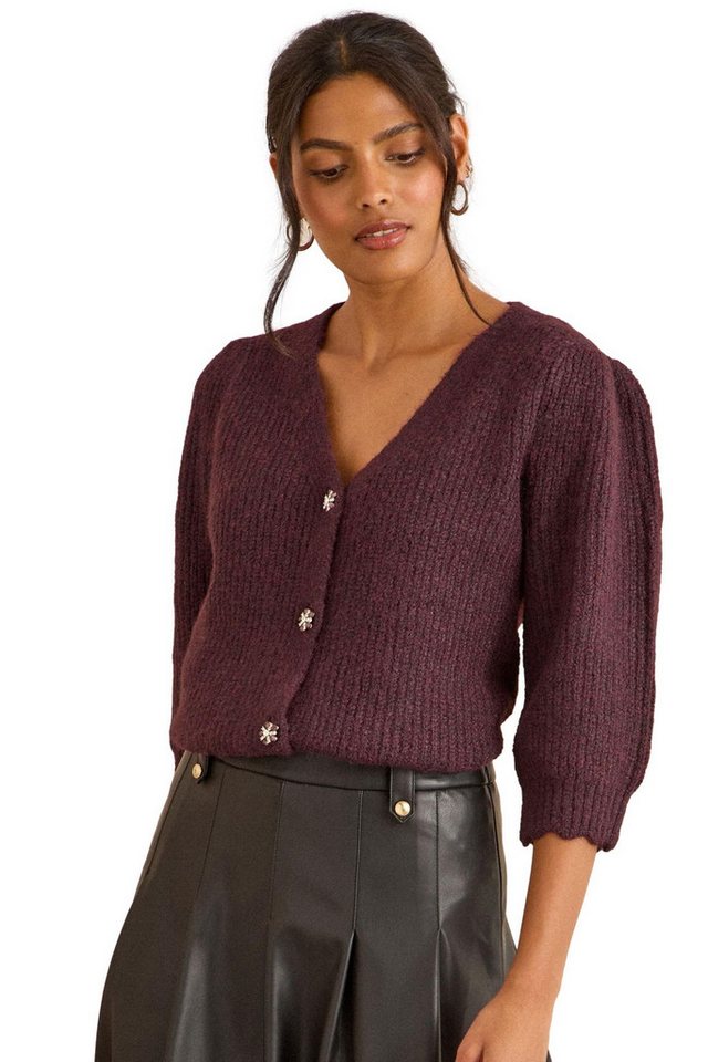 Love & Roses Strickjacke Love & Roses Verzierte Strickjacke mit Knöpfen (1-tlg) von Love & Roses