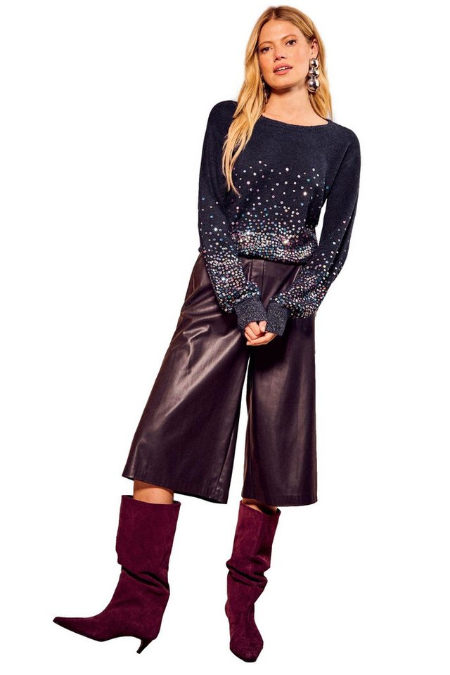 Love & Roses Strickpullover Love & Roses Strickpullover mit Pailletten Regular (1-tlg) von Love & Roses