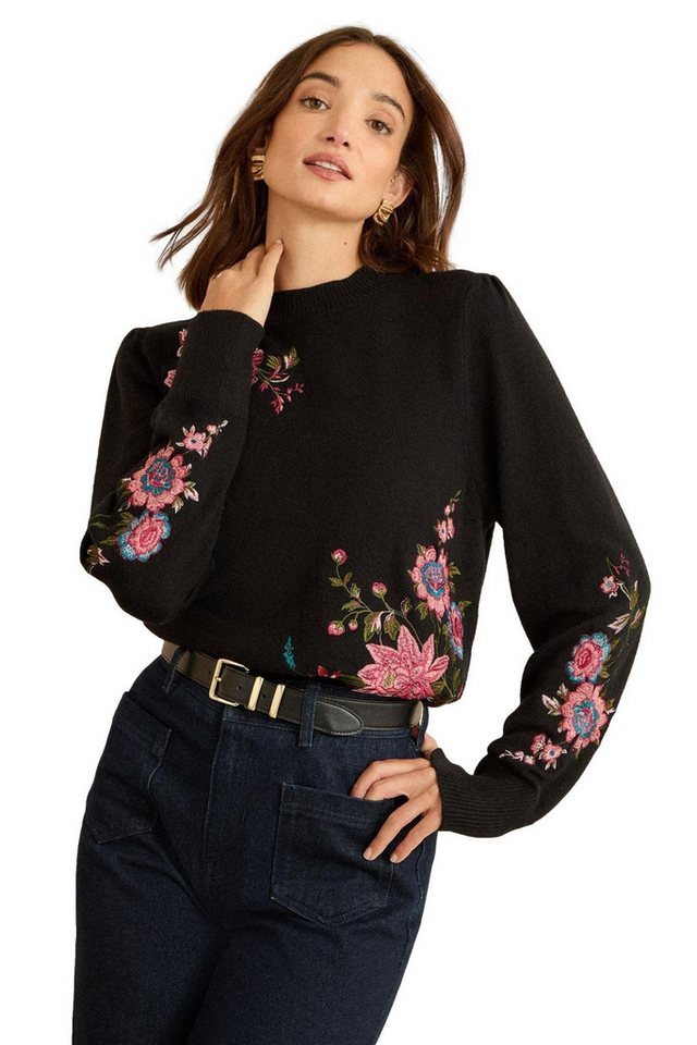 Love & Roses Strickpullover Love & Roses Verzierter Strickpullover Regular (1-tlg) von Love & Roses