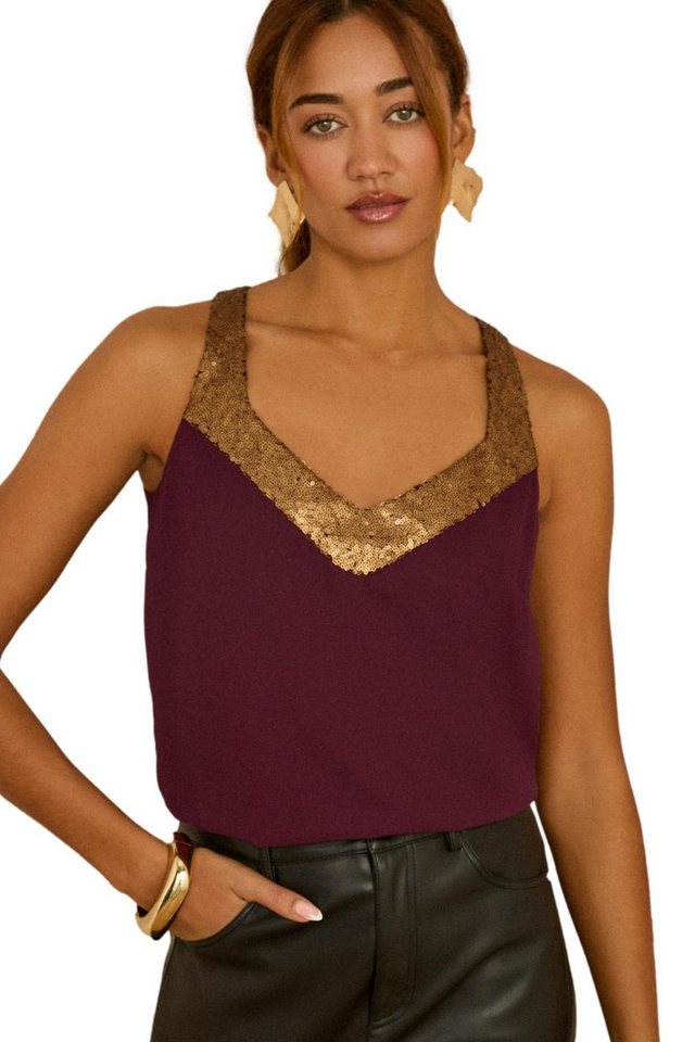 Love & Roses Trägertop Love & Roses Trägertop mit V-Ausschnitt, Regular (1-tlg) von Love & Roses