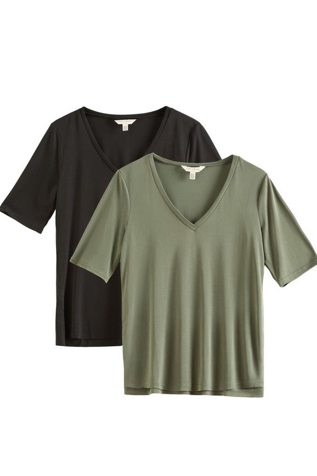 Love & Roses V-Shirt Love & Roses T-Shirt aus Premium-Jersey (2-tlg) von Love & Roses