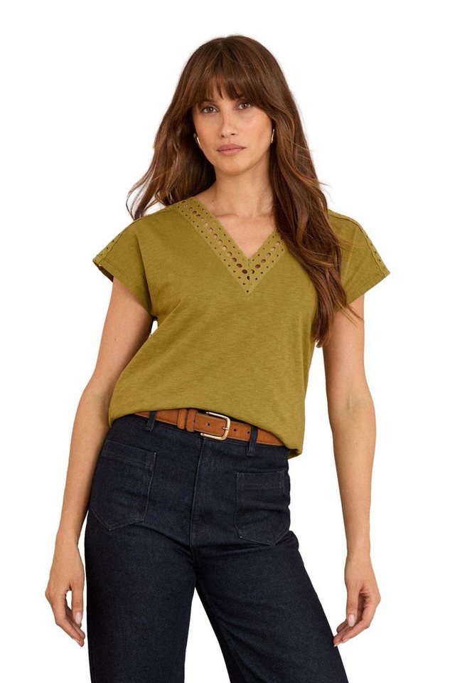 Love & Roses V-Shirt Love & Roses T-Shirt mit Spitze, Regular (1-tlg) von Love & Roses