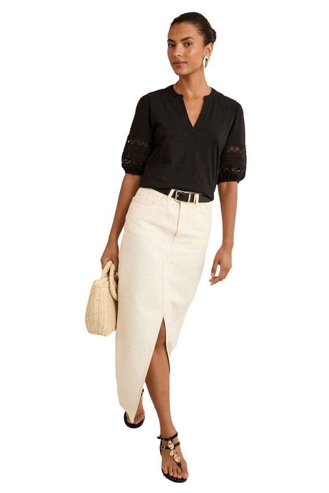 Love & Roses V-Shirt Love & Roses T-Shirt mit V-Ausschnitt, Petite (1-tlg) von Love & Roses