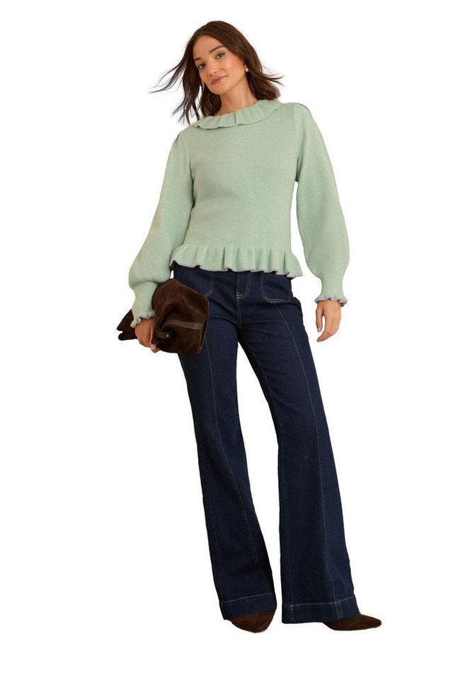 Love & Roses Vokuhila-Pullover Love & Roses Strickpullover mit Schößchen (1-tlg) von Love & Roses