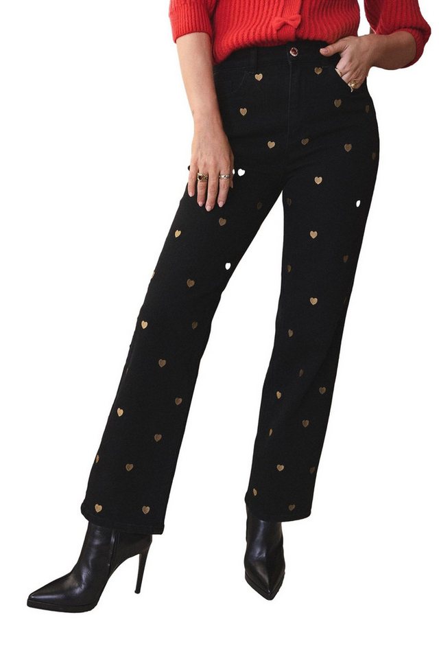 Love & Roses Weite Jeans Love & Roses Cropped-Jeans mit weitem Bein, Petite (1-tlg) von Love & Roses