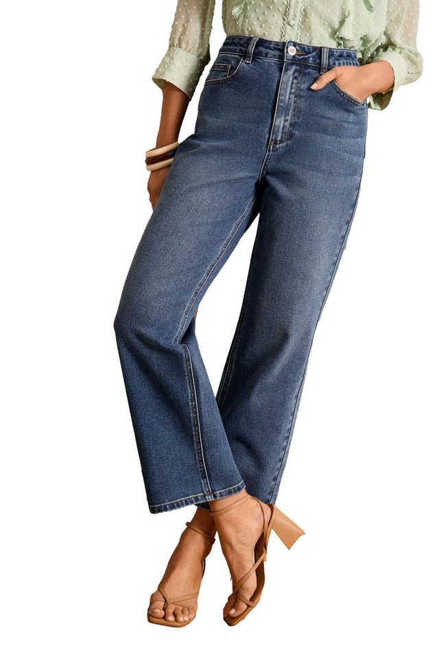 Love & Roses Weite Jeans Love & Roses Cropped-Jeans mit weitem Bein Regular (1-tlg) von Love & Roses