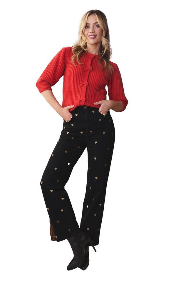 Love & Roses Weite Jeans Love & Roses Cropped-Jeans mit weitem Bein Regular (1-tlg) von Love & Roses