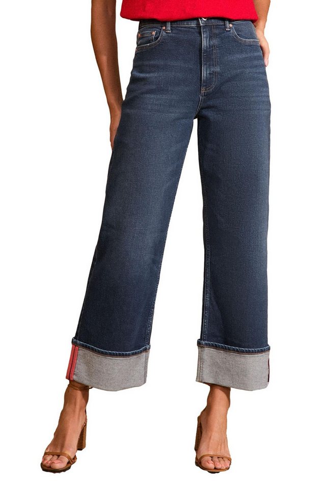 Love & Roses Weite Jeans Love & Roses Jeans mit weitem Bein und Umschlag (1-tlg) von Love & Roses