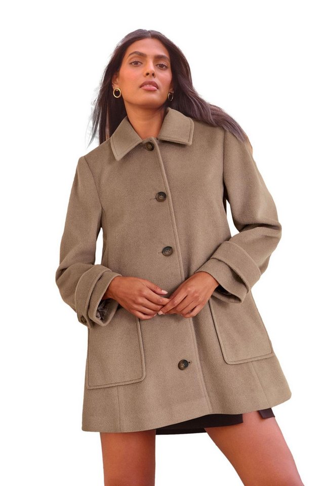 Love & Roses Wollmantel Love & Roses Schwingender Mantel (1-tlg) von Love & Roses