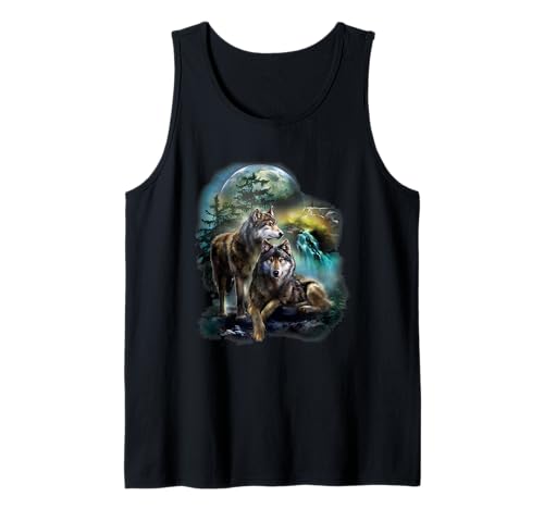 Vintage Wolf Herren Shirt Wolf Frauen Liebhaber für Jungen und Mädchen Tank Top von Love wolf tshirt costume men, kids and women
