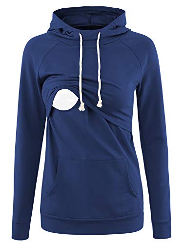 Love2Mi Damen Stillen Hoodie Umstandspullover Langarm Umstandsmode Jacke von Love2Mi