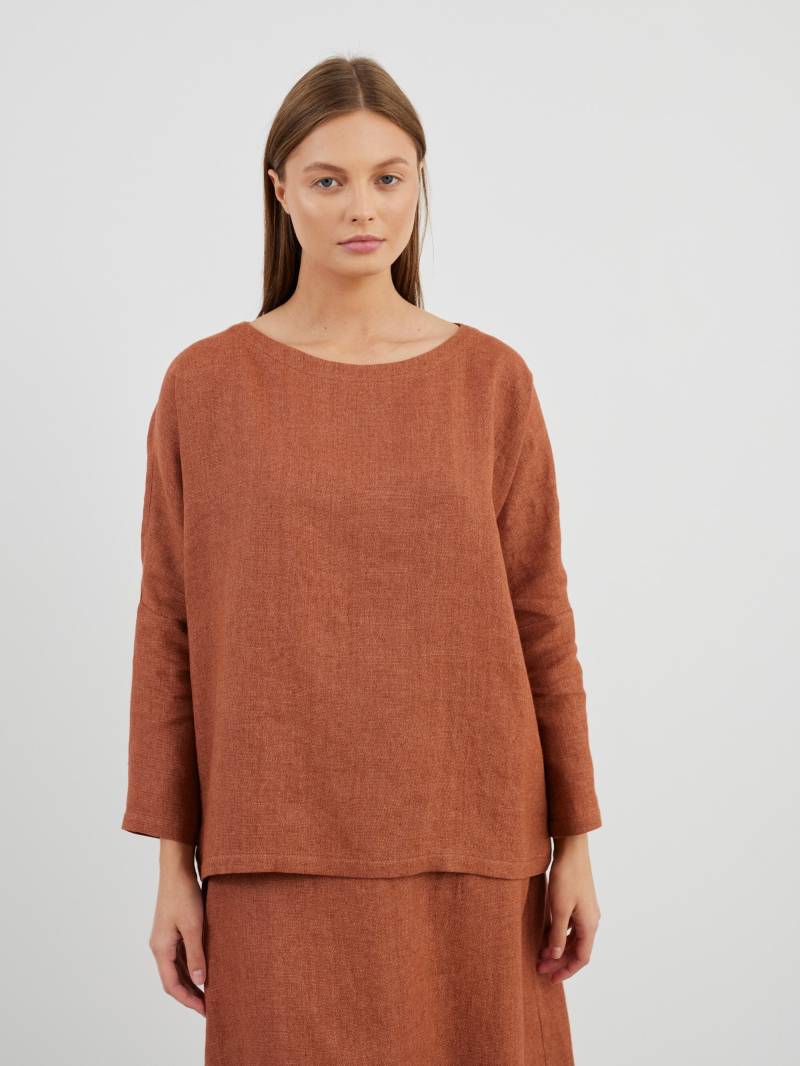 Langarm Leinen Wolle Bluse Rumi von LoveAndConfuse