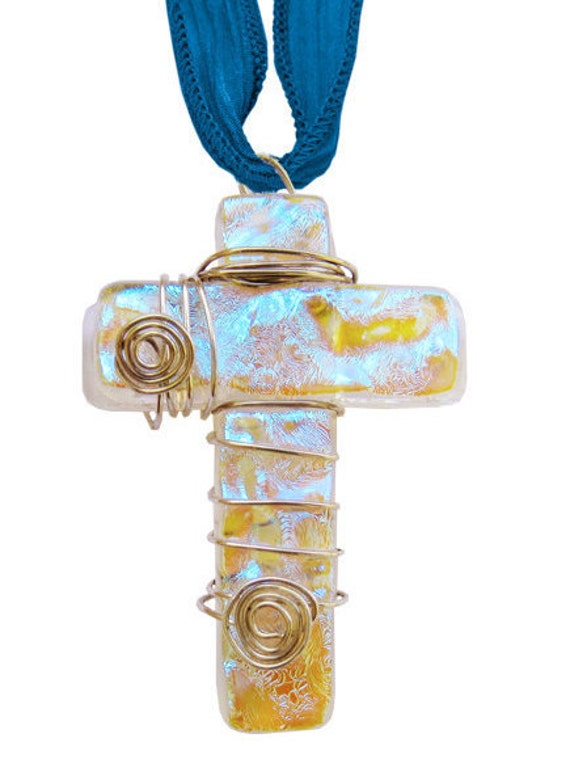 Fusing Glass Pet Feuerbestattung Schmuck ~ Cross Memorial Anhänger Blau Fusing Glass Pet Feuerbestattung Schmuck ~ Cross Memorial Anhänger Blau von LoveAshesMemorials