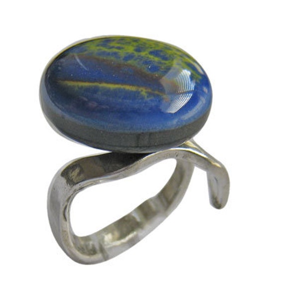 Fusing Glass Pet Schmuck ~ Vintage Ring Fiesta Fusing Glass Pet Schmuck ~ Vintage Ring Fiesta von LoveAshesMemorials