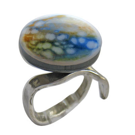 Glas Haustier Feuerbestattung Schmuck ~ Vintage Memorial Ring Sonnenuntergang Glas Haustier Feuerbestattung Schmuck ~ Vintage Memorial Ring Sonnenuntergang von LoveAshesMemorials