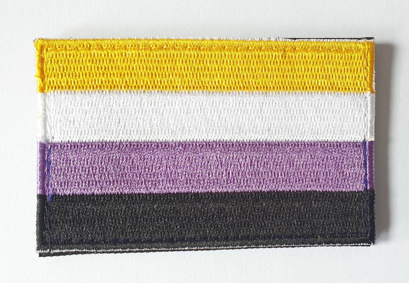 Non-Binary Pride Patch Flagge Regenbogen Enby Lgbtq Bestickt Velcro Aufgenäht von LoveBrighton