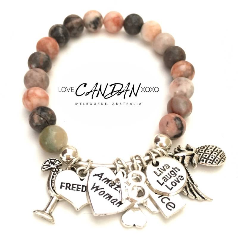 18. Geburtstagsgeschenk Armband Große Geschenk Freiheit Erstaunliche Frau Klee Tanz Live Laugh Liebe Charms 18. Geburtstagsgeschenk Armband Große Geschenk Freiheit Erstaunliche Frau Klee Tanz Live Laugh Liebe Charms von LoveCandanxoxo