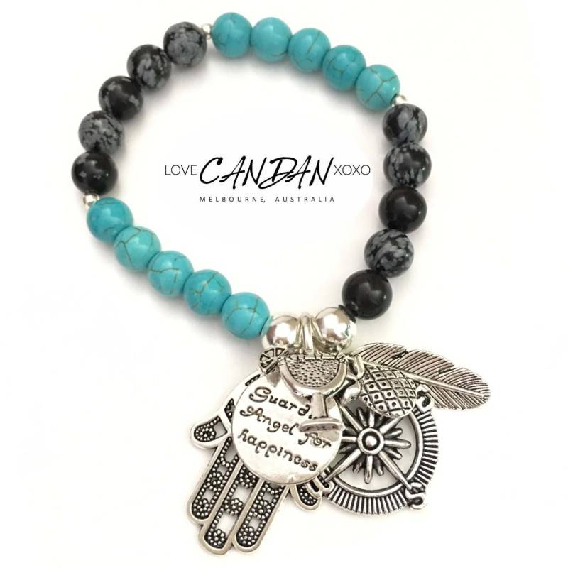 Armband Kompass Reisende Mit Hamsa Hand Ananas Cocktail Glas Und Schutzengel Als Glücksbringer Armband Kompass Reisende Mit Hamsa Hand Ananas Cocktail Glas Und Schutzengel Als Glücksbringer von LoveCandanxoxo