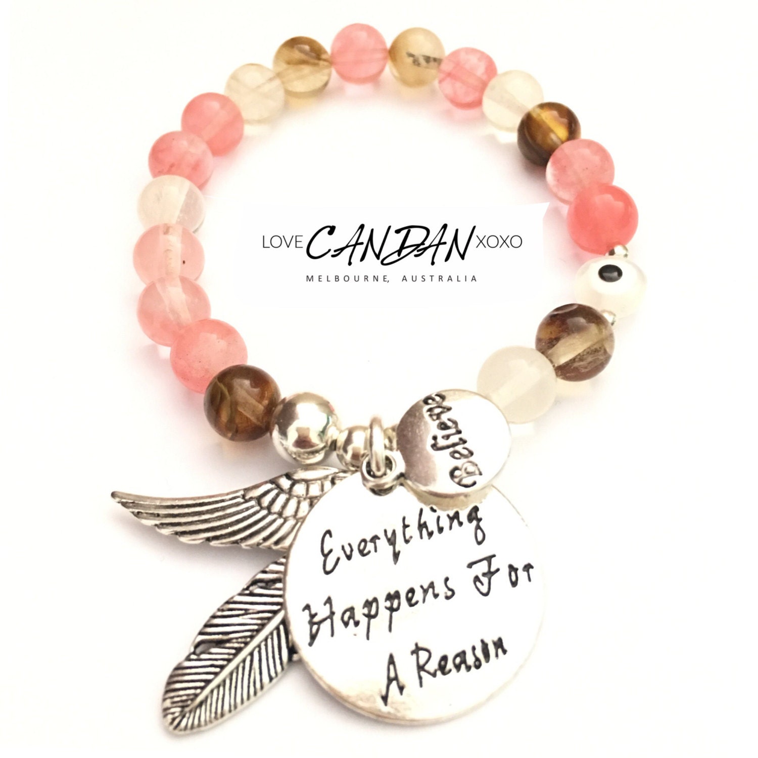 Believe Alles Geschieht Aus Einem Grund Engelsflügel Und Feder Charms von LoveCandanxoxo