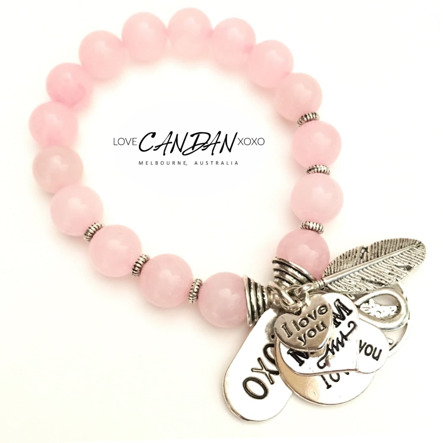 I Love You Mama Armband Mit Thank Live Laugh Infinity Xoxo Engel Feder Und Baum Des Lebens Charms von LoveCandanxoxo