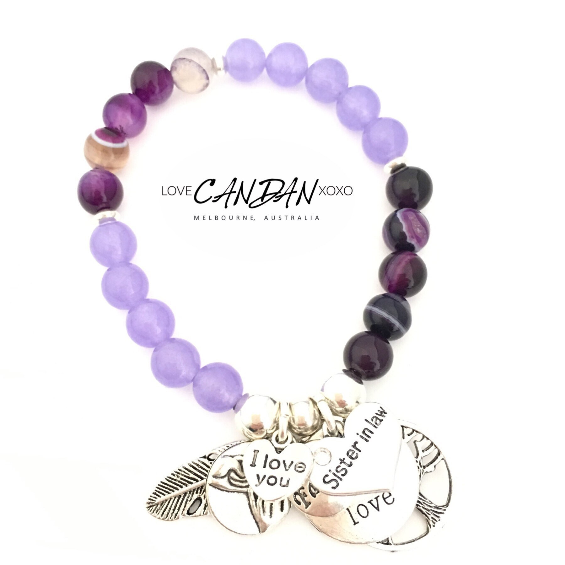 Ich Liebe Dich Schwägerin Familie Freundschaft Perlen Edelstein Bettelarmband Pinky Finger Live Liebe Lachen Engel Feder Geschenk Für Sie von LoveCandanxoxo