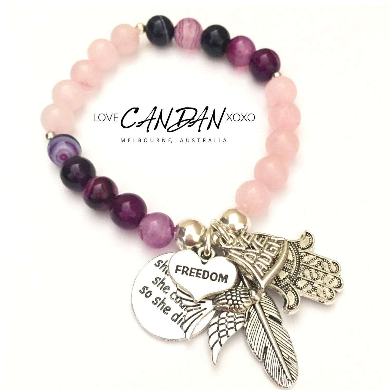 Sie Glaubte Sie Könnte, So Tat Freiheit Leben Liebe Lachen Hamsa Hand Und Taube Charms von LoveCandanxoxo