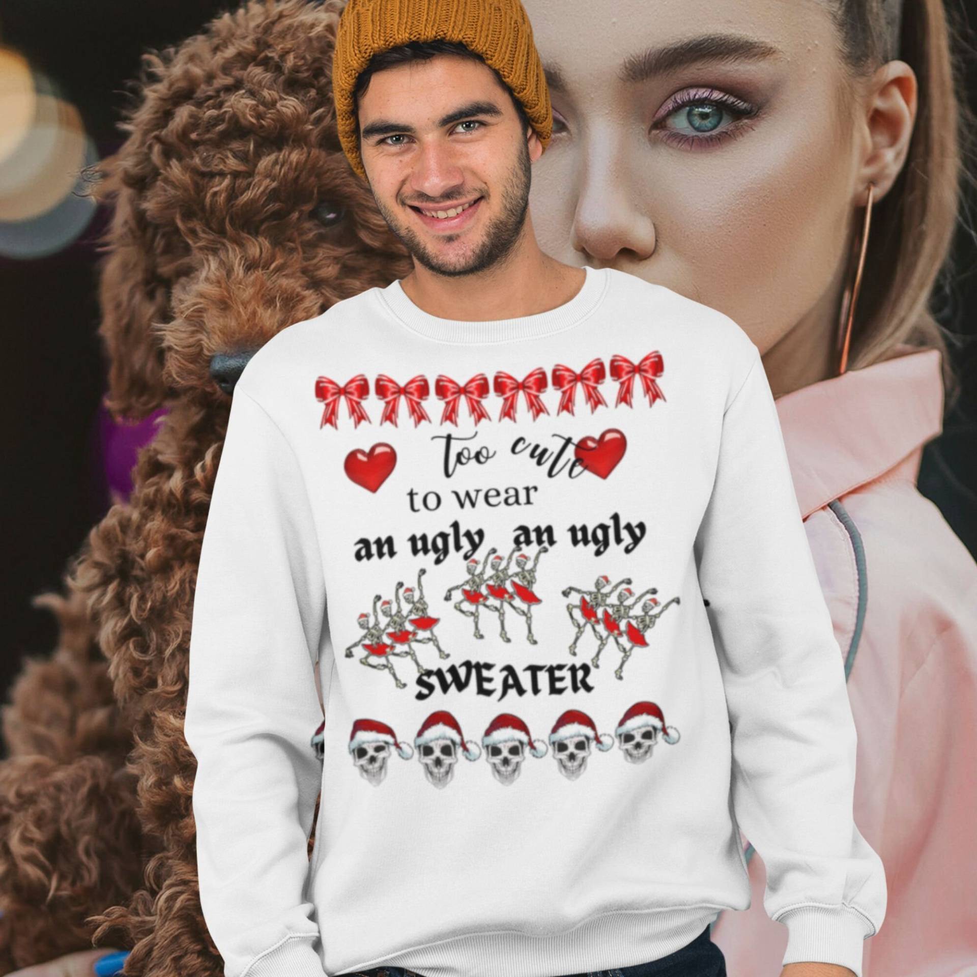 Ugly Christmas Pullover, Hässlicher Herren Damen Weihnachtspullover, Sweatshirt, Weihnachtspullover von LoveCarpeDiem