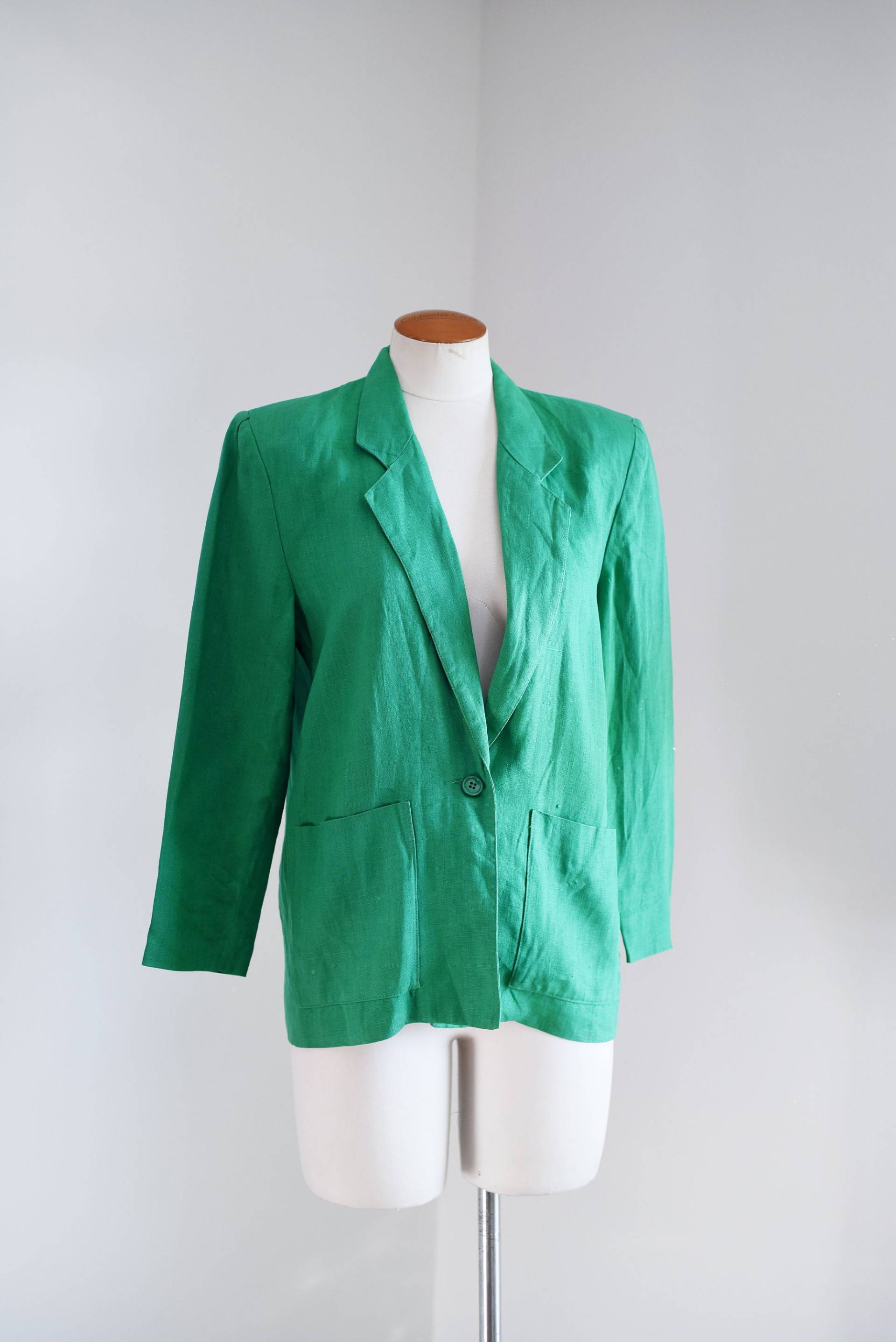 90S Kelly Grüner Leinen Blazer - S 90S Kelly Grüner Leinen Blazer - S von LoveCharles