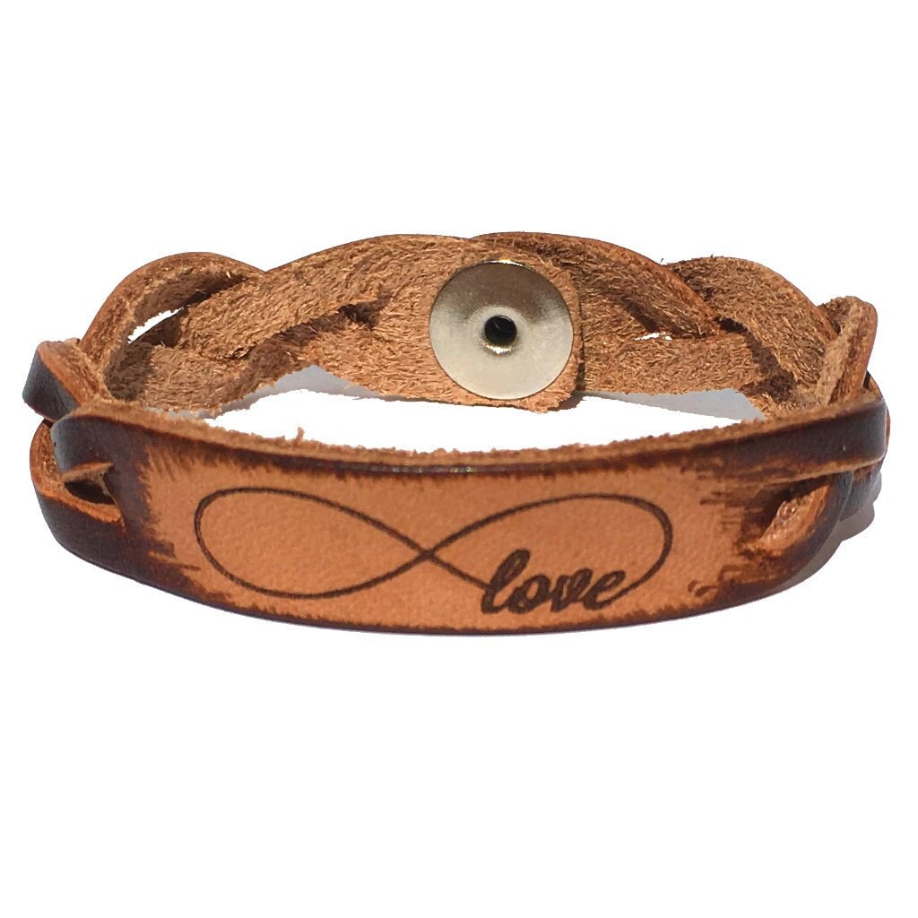 Infinity Liebe Leder Geflochtenarmband Infinity Liebe Leder Geflochtenarmband von LoveChirpGifts